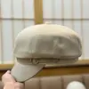 Sombrero Octagonal de Moda Estilo Británico para Mujer, Estilo Nuevo Retro, Cara Pequeña, Versátil para Viajes de Primavera y Verano, Boina para Circunferencia de Cabeza Grande