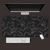 Alfombrilla de Ratón Extra Grande para Envío Transfronterizo, Popular Alfombrilla Negra y Blanca Rayada para Escritorio de Computadora, Alfombrilla de Ratón Específica para Gaming, Diseño Simple