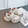 Zapatos de papá para niños de 3-6-12 años, zapatillas deportivas transpirables de malla estilo otoño, zapatos infantiles de suela blanda antideslizantes con velcro para niños y niñas