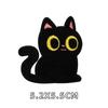 Gatinho Preto de Desenho Animado Adesivos de Tecido Autoadesivos Sem Passar Roupas Adesivos de Bordado Sem Furos Sem Costura para Roupas Infantis