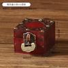 Mini Caixa de Armazenamento Vintage Estilo Chinês Caixa de Joias Embalagem de Joias Caixa de Presente Artesanato em Madeira Adereços de Cinema e Televisão