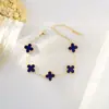 Pulsera de trébol de cuatro hojas más vendida en Amazon pulsera de doble cara titanio de acero titanio 18K oro real color 18k joyería versátil venta al por mayor