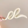 Pinza para el cabello de lujo de alta gama en color marrón, tamaño grande nuevo para cabello grueso, pinza de tiburón para recogidos en la parte posterior de la cabeza, accesorio para el cabello de uso diario