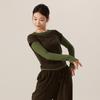 Ropa de Baile para Maestras, Top de Manga Larga para Práctica de Danza Moderna para Adultos, Disfraz de Danza Moderna, Falso Dos Piezas