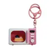Llavero Luminoso para Horno de Microondas Lindo Mini Horno de Cocina Juguete para Estudiantes Colgante Pequeño Regalo para Pareja Venta al por Mayor