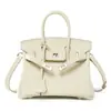 Bolso Birkin de Piel de Togo Bolso Kelly Piel Genuina Gran Capacidad Estilo Nicho de Alta Gama Bolso de Mano Pequeño para Mujeres Oficinistas