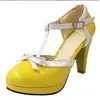 Novos sapatos de salto alto do fabricante, disponíveis nos tamanhos 44, 45, 46, 47, 48, sandálias coloridas, sapatos femininos para todas as estações, calçados de comércio exterior