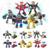 Transformador Robot Mecha King Kong Coche de Policía Animal Vehículo de Ingeniería Espacial Serie Bloques de Construcción de Partículas Pequeñas Juguetes Educativos