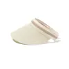 Sombrero de Sol de Paja Anti-UV con Parte Superior Abierta y Ala Ancha, Sombrero de Sol de Moda para Hombres y Mujeres, Parasol para Vacaciones en la Playa al Aire Libre, Versátil