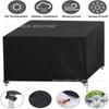Amazon Cubierta para Muebles 420D Impermeable para Exteriores Tela Oxford Negra Cubierta para Polvo de Muebles con Hebillas en las Cuatro Esquinas