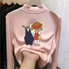Nova coleção outono e inverno: Camiseta casual versátil de manga comprida para crianças, com gola semi-alta quentinha e feita de um tecido macio e confortável.