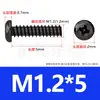 Tornillos Autorroscantes Cabeza Redonda Negra Cruz de Acero Inoxidable 304 Tornillos Autorroscantes Cabeza Plana de Pan cola Plana Pb M1.4M2.6M3