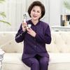 Ropa interior térmica para hombres y mujeres de mediana edad y ancianos, de terciopelo grueso de borreguito, cárdigan, traje de talla grande para invierno