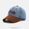 Gorra para Niños CARTA DE LA SUERTE Osito Cap Baseball de Mezclilla Unisex Niños Gorra Plana Sombrero de Sol para Bebé Comercio Exterior
