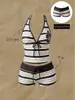 Traje de baño de dos piezas para mujer, estilo bikini, con lunares multicolores y amarre, sexy, de venta caliente en Europa y América, transfronterizo, 2027