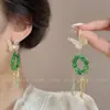 Industria Pesada de Alta Calidad Collar de Borla Mariposa Verde para Mujer 2025 Nuevo Nicho Dulce Fresco Cadena de Clavícula Multicapa con Cuentas
