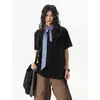 Camisa Polo de Manga Corta a Cuadros Estilo Náutico para Hombres y Mujeres, Camiseta Elegante, Nuevo Estilo de Verano, Tops de Pareja Falsos de Dos Piezas