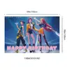 Decoração Temática para Grupo de Meninas Bruxas Transfronteiriças Kpop Cenário Banner Festa de Aniversário Balões de Bolo
