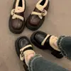 Mocassins Quentes Forrados de Lã com Sola Grossa Pequena para Aumentar a Altura 2025 Outono e Inverno Novo Estilo Velcro Slip-On Sapatos de Algodão e Sapatos de Couro