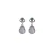 Yiluyin Plata de Ley S925 Jade Azul de Agua Ruyi Calabaza Perla Redonda Fortuna y Prosperidad Nuevo Estilo Chino Pendientes Versátiles
