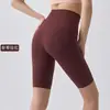Calça de Yoga de Cinco Pontos com Sensação de Pele para Mulheres, Cintura Alta, Levanta Bumbum, Shorts de Fitness para Yoga, Roupa Esportiva para Exterior, Calça Fitness Bumbum de Pêssego