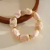 Pulsera de Pulsera de Cuentas Acrílicas Irregulares Transfronteriza Europea y Americana Simple de Nicho Sensación de Alta Gama Personalidad Moda Joyería de Mano para Mujer