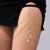 Personalidad Creativa Europea y Americana Zodiaco Serpiente Cadena de Pierna Multicapa Femenina Ins Celebridad de Internet Cadena de Moda Versátil Joyería de Cadena para el Cuerpo
