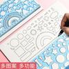 Regla de Pintura Xin Wan Run Regla Blanda Regla Plantilla para Periódico Copiada a Mano Juego de Reglas Multifuncional Wan Hua para Niños Regla de Onda Hueca