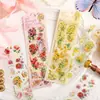 Suministro Exclusivo Transfronterizo de Nuevos Productos: Caja de Flores Hoshino Pegatinas para Diario Estampadas en Oro, Materiales Decorativos Florales para Diario, Pegatinas para Manualidades al por Mayor