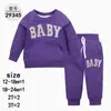 Sudadera de Otoño Nueva de Cuello Redondo Transfronteriza Material Ropa para Bebés y Niños Traje de Dos Piezas Traje Deportivo Casual [Mayoreo]