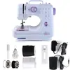 Máquina de Coser Doméstica Pequeña para el Hogar, Operación Suave, Sin Atascos de Hilo, Costura Continua, Remallado de Bordes, Hacer Ojales, Capaz de Coser Tejidos Gruesos, Tipo Multifuncional