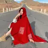 Chal bohemio, capa exótica para mujer, adecuada para viajes a Xinjiang, excursiones por la pradera y sesiones de fotos, capa exterior de estilo étnico