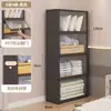 Armario Simple con Tapa abatible Transparente a Prueba de Polvo para Almacenamiento de Ropa Alquiler Dormitorio Universitario Armario Plegable Multicapa