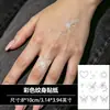 Pegatinas de tatuaje de lámina plateada para el dorso de la mano, líneas finas, flores, mariposas, corazones, espinas, dedos, muñecas, líneas plateadas, tatuajes temporales impermeables