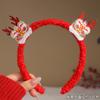 Ano Novo Estilo Vermelho Esponja Headband Cranial Alto Topo de Alta Qualidade Sense Couro Headband Feminino Novo Simples All-match Headwear Acessórios para Cabelo