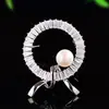 Broche Circular de Cinta con Perlas de Agua Dulce, Elegante y Sencillo, Broche Clásico de Alta Gama, Accesorio de Pin Versátil para el Día a Día