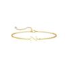Amazon Nuevo Pulsera de Oro de 14K con 26 Letras Inglesas Pulsera de Letra Mini Letra Pequeña