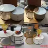 Mesa de Centro Estilo Crema para Sala de Estar Hogar Apartamento Pequeño Nueva Redonda Minimalista Diseño Creativo Sentido de Alto Nivel Mesa de Centro