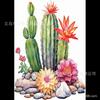 Nuevo Amazon Más Vendido Pintura de Diamantes 5D Cactus Diamante Redondo Diamante Completo DIY Sala de Estar Dormitorio Pintura Decorativa Lote de Fábrica