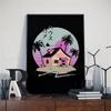 Gato Samurái Japonés ramen decoración de arte nostálgico para el hogar pintura de dibujos animados de alta calidad póster de animal pintura sobre lienzo