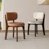 Silla Nórdica Moderna Minimalista para el Hogar de Madera Maciza Silla con Respaldo de Diseño Italiano de Lujo Ligero Silla de Comedor para Apartamento Pequeño