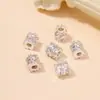 Relleno de Oro de 18K Color Duradero Incrustaciones Zirconia de Colores Separadores Cuentas Accesorios Cuentas Sueltas Separador Pulsera DIY Accesorios