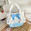 Bolso de Peluche Nuevo 2026 para Niñas, Bolso Peludo de Dibujos Animados, Bolso de Almuerzo Estilo Universitario Americano para Niñas