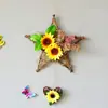 Colgante de pared de cinco estrellas colgante de pared simulado traje colgante de pared flor artificial de plástico cesta colgante decoración de pared interior pared interior decoración escolar Floricultura