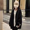 K-style Retro Versátil Malha Cardigan Tops para Mulheres no Outono e Inverno Novo Solto Estilo Preguiçoso Macio Cera Jaqueta de Camisola de Manga Comprida