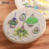 Bolsa de material para bordado a mano, diseño de flores y plantas, cinta europea estéreo, punto de cruz, kit de producción creativa para adultos