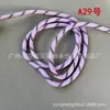 Cuerda Redonda de Poliéster con Núcleo Retorcido, Patrón de Puntos de Colores, 5mm de Espesor, Cuerda Miu Resistente al Desgaste para Tejido Hecho a Mano DIY, Colgante, Cinturón, Cuerda para Sombrero, Cordón