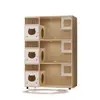 Gabinete para gatos, villa para gatos, nido para gatos de interior, jaula para gatos, casa para gatos de exhibición para tienda de mascotas, madera maciza al por mayor