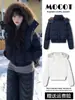 Chaqueta Corta de Algodón Azul Oscuro Fiona para Mujeres Petite Invierno 2026 Nueva Gruesa Adelgazante de Alto Grado Abrigo de Algodón Ropa de Abrigo