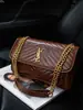 Bolsa Feminina 2026 Novo Estilo Pequena Quadrada, Bolsa de Ombro Transversal Tendência Grande Capacidade, Bolsa de Corrente Vintage